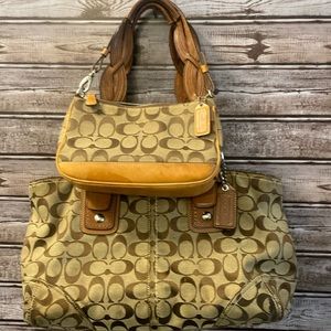 Authentic Signature C Coach Handbags Purse Set of 2 - Used